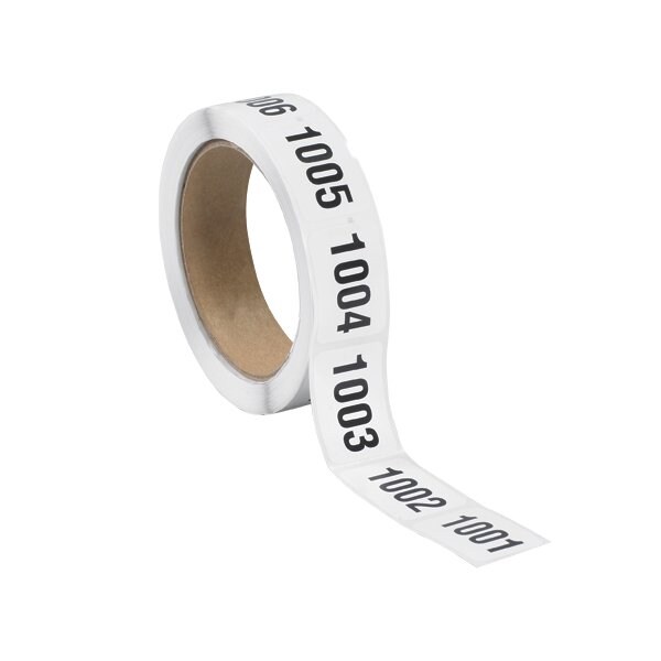 Bsc Preferred 1 x 1-1/2'' 0501-1000 Consecutive Numbered Labels BUY00019233 - main